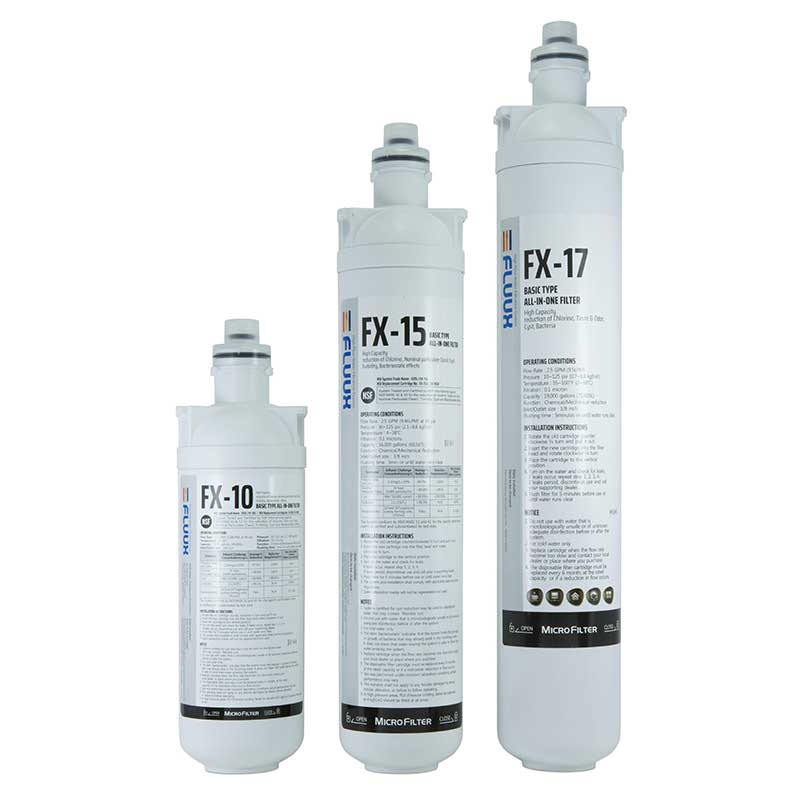 FX range of water filters